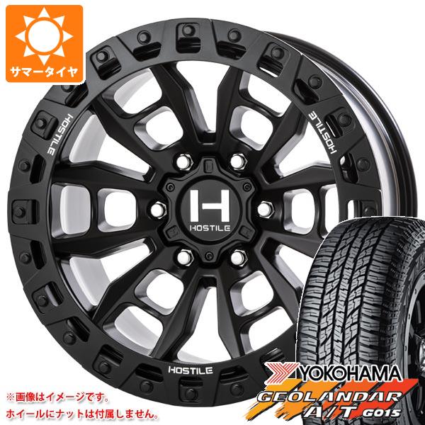 FJクルーザー 10系用 サマータイヤ ヨコハマ ジオランダー A/T G015 P285/70R17 117T アウトラインホワイトレター HOSTILE H130 クランドン 9.0 17 :h130a6 39676 t801005yt:タイヤマックス