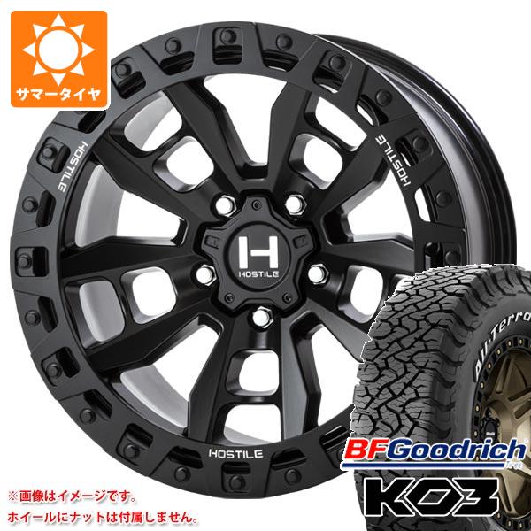 5本セット ジープ ラングラー JK/JL系用 サマータイヤ BFグッドリッチ オールテレーンT/A KO3 LT295/70R17 128/125S ホワイトレター ホスタイル H130 クランドン
