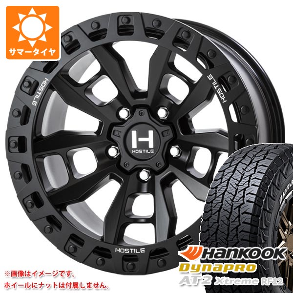 ジープ ラングラー JK/JL系用 サマータイヤ ハンコック ダイナプロAT2 エクストリーム RF12 265/70R17 115T ホワイトレター ホスタイル H130 クランドン