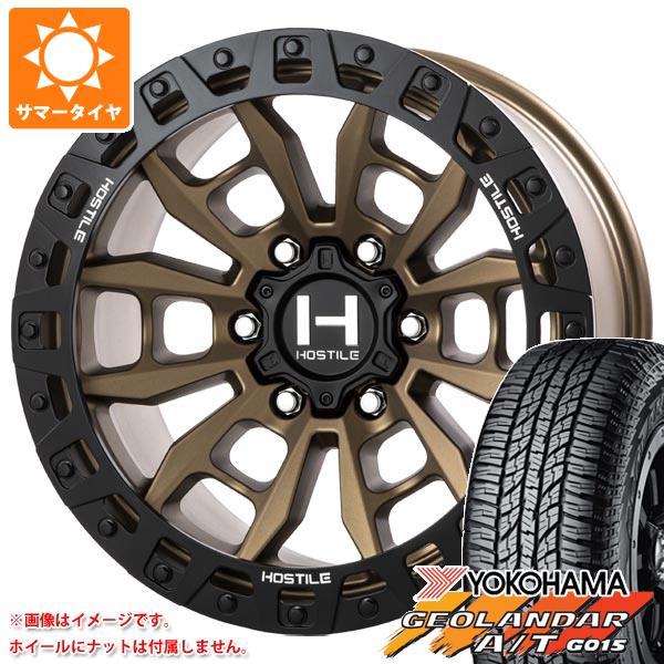 FJクルーザー 10系用 サマータイヤ ヨコハマ ジオランダー A/T G015 P285/70R17 117T アウトラインホワイトレター HOSTILE H130 クランドン 9.0 17 :h130b6 39676 t801005yt:タイヤマックス