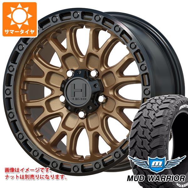 5本セット ジープ ラングラー JK/JL系用 サマータイヤ モンスタ マッドウォーリアー LT265/70R17 121/118Q ホワイトレター ホスタイル H135 リッジクレスト