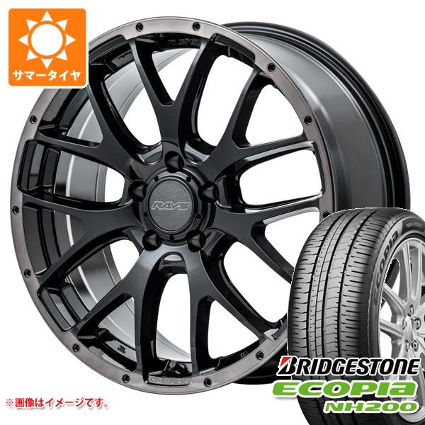 サマータイヤ 225/45R18 95W XL ブリヂストン エコピア NH200 レイズ ホムラ 2x7FA ブラッククリアエディション 7.5 18 :hom27fab 38111:タイヤマックス