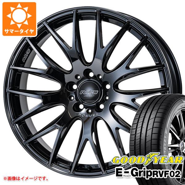 サマータイヤ 225/55R18 102V XL グッドイヤー エフィシエントグリップ RVF02 レイズ ホムラ 2x9 プラス ジェットブラック 3 7.5 18 :hom29pjt 36618:タイヤマックス