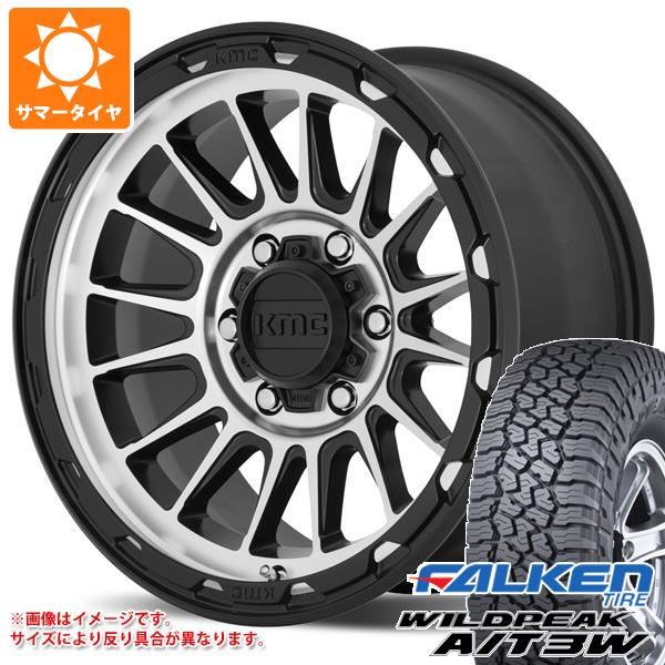 5本セット FJクルーザー 10系用 サマータイヤ ファルケン ワイルドピーク A/T3W LT265/70R17 121/118R  KMC KM542 インパクト 8.0-17