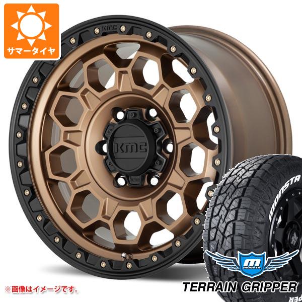 トヨタ FJクルーザー 10系用 サマータイヤ モンスタ テレーングリッパー 265/70R17 115T ホワイトレター KMC KM545 トレック 8.0-17