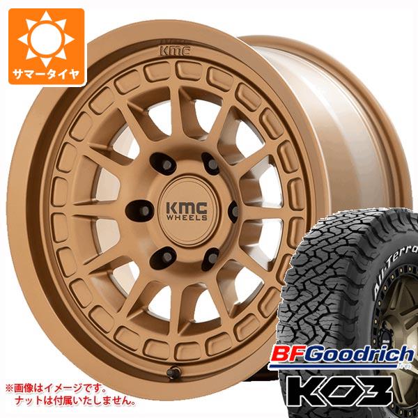 5本セット ジープ ラングラー JK/JL系用 サマータイヤ BFグッドリッチ オールテレーンT/A KO3 LT295/70R17 128/125S ホワイトレター KMC KM719 キャニオン