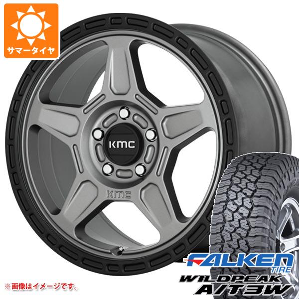 5本セット ジープ ラングラー JK/JL系用 サマータイヤ ファルケン ワイルドピーク A/T3W 35x12.50R17 121Q KMC KM721 アルパイン