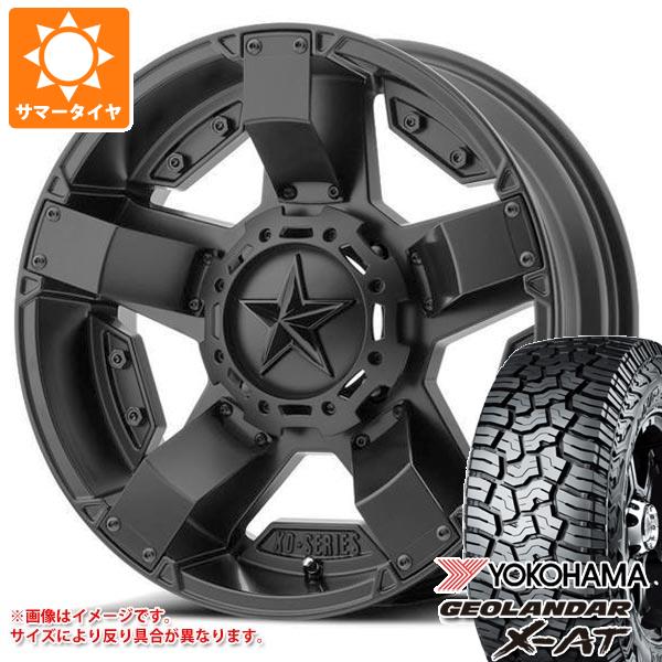 ジープ ラングラー JK/JL系用 サマータイヤ ヨコハマ ジオランダー X AT G016 35x12.50R20 LT 121Q ブラックレター KMC XD811 ロックスター2 :xd811w 33336 j27127p:タイヤマックス