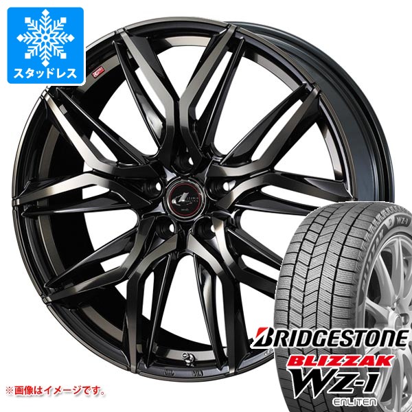 ブリザック - スタッドレスタイヤ ブリヂストン WZ-1 185/55R16 83Q レオニス LM 6.0-16 冬タイヤ、ホイールセット-自動車
