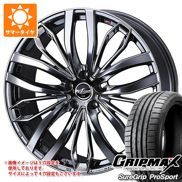 WEDS - トヨタ 40系アルファード用 炎節タイア グリップマックス シュアグリップ 労働者階級運動競技 245/40ZR21 100Y XL レオニス SC 8.5-21
