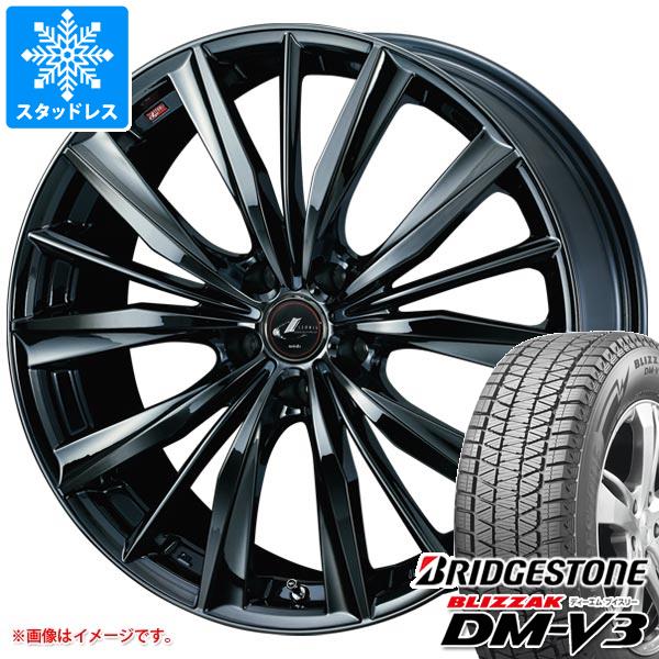ブリザック - スタッドレスタイヤ 置き目品 ブリヂストン DM-V3 225/55R18 98Q レオニス VX 7.0-18 冬タイヤ、ホイールセット-自動車