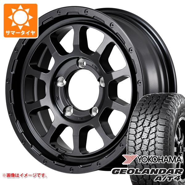 5本セット ジムニー JB64W用 サマータイヤ ヨコハマ ジオランダー A/T4 G018 LT225/75R16 115/112S BL ナイトロパワー M10 パーシング バレルブラックED 5.5-16