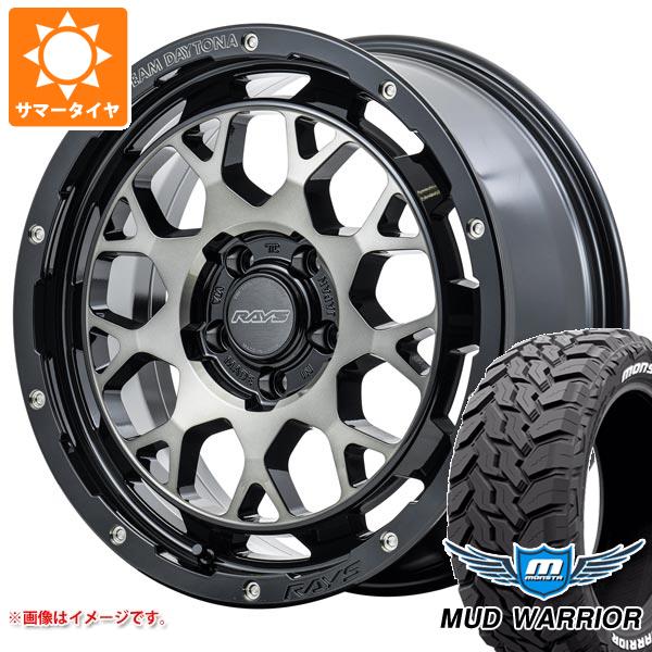 5本セット ジープ ラングラー JK/JL系用 サマータイヤ モンスタ マッドウォーリアー LT265/70R17 121/118Q ホワイトレター レイズ デイトナ M9+