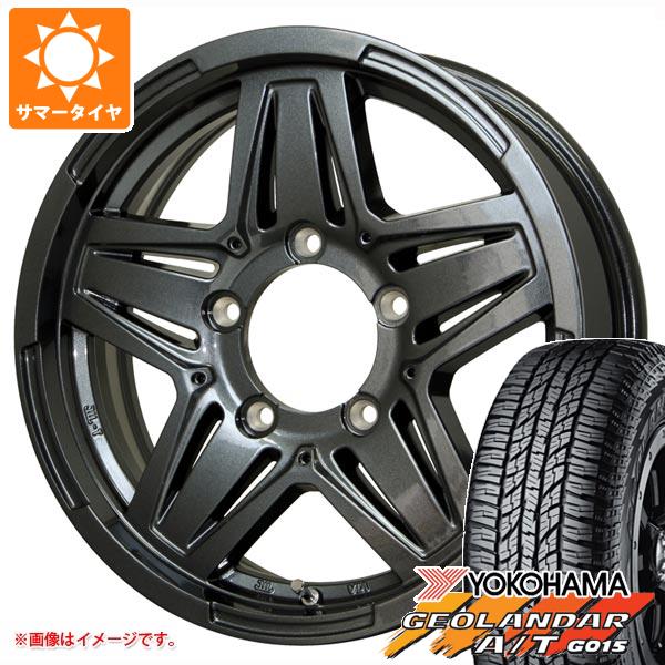 5本セット ジムニーシエラ JB43W用 サマータイヤ ヨコハマ ジオランダー A/T G015 205/70R15 96H ブラックレター マッドクロス JB 01 6.0 15 :madjb01s 22951 s86742zk 5:タイヤマックス