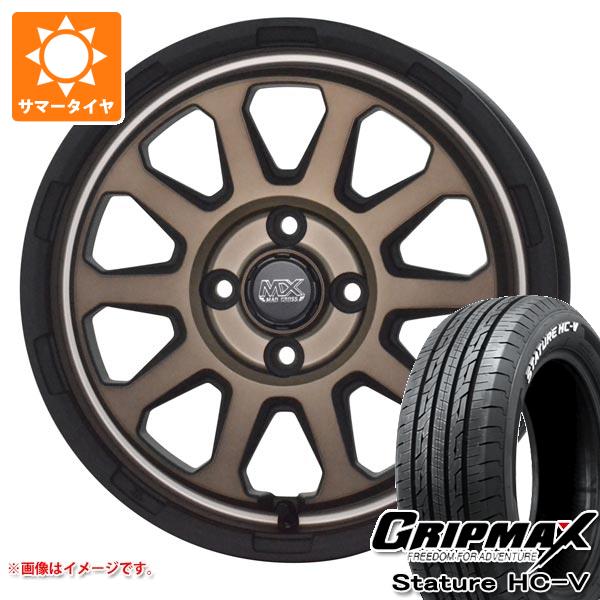 エブリイバン DA17V用 サマータイヤ グリップマックス スタチャー HC-V 145/80R12 80/78Q ホワイトレター マッドクロスレンジャー 4.0-12