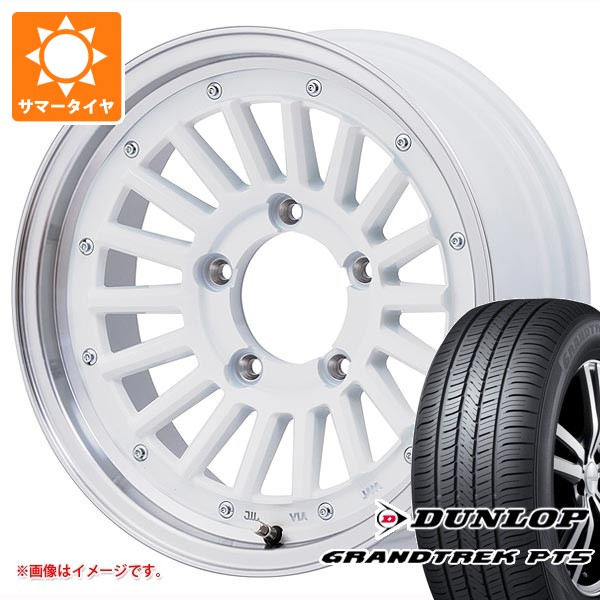 5本セット スズキ ジムニー用 サマータイヤ ダンロップ グラントレック PT5 175/80R16 91S マウンンテンフック 5.5-16