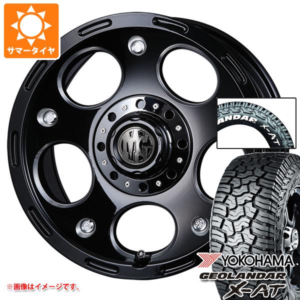 スズキ ジムニー用 サマータイヤ ヨコハマ ジオランダー X-AT G016 185/85R16 105/103N LT ホワイトレター クリムソン MG デーモン 5.5-16