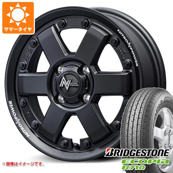 ハイゼットカーゴ S320系用 サマータイヤ ブリヂストン エコピア R710 165/80R14 91/90N (165R14 6PR相当) ナイトロパワー M6 カービン 4.5 14 :npm6gbk 35114 d85773ht:タイヤマックス