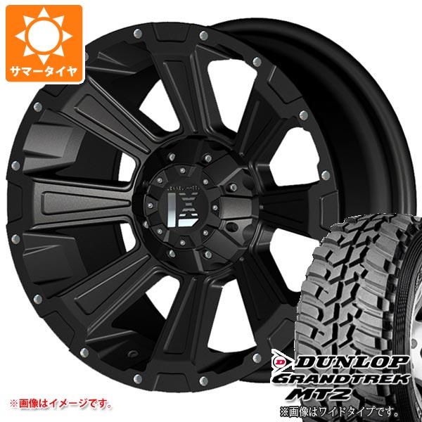 デリカD:5用 サマータイヤ ダンロップ グラントレック MT2 LT225/75R16 103/100Q アウトラインホワイトレター レクセル オフロードスタイル デスロック 7.0-16