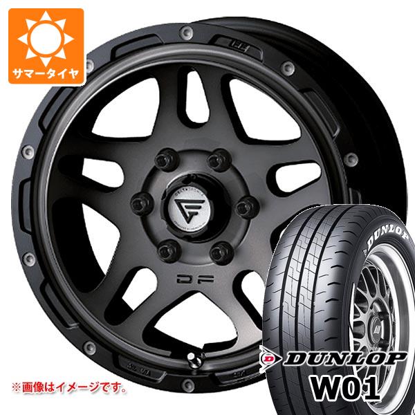 トヨタ ハイエース 200系用 サマータイヤ ダンロップ W01 215/65R16C 109/107N ホワイトレター デルタフォース オーバーランダー 7.0-16