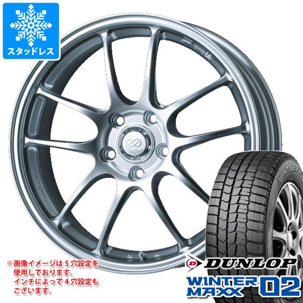 WINTER MAXX 02 - スタッドレスタイヤ ダンロップ ウインターマックス02 WM02 195/45R17 81Q エンケイ 演芸伝達ルート PF01 7.0-17