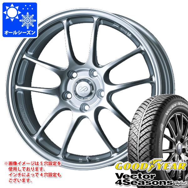 オールシーズン 215/45R18 89H グッドイヤー ベクター 4シーズンズ ハイブリッド エンケイ パフォーマンスライン PF01 7.0-18