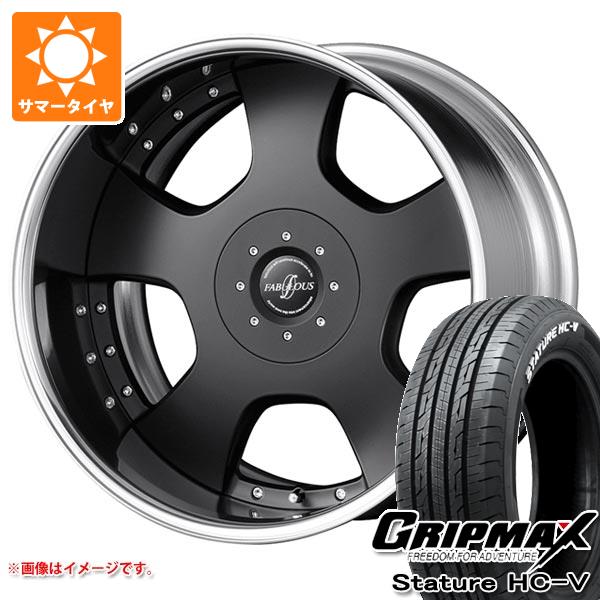 NV350キャラバン E26用 サマータイヤ グリップマックス スタチャー HC-V 225/50R18C 107/105H ホワイトレター ファブレス プロファンド LD-5 7.0-18