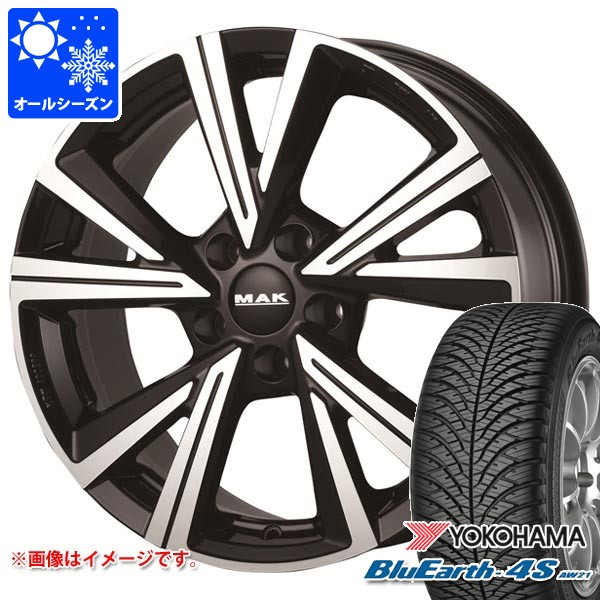 VW ゴルフ6用 オールシーズンタイヤ ヨコハマ ブルーアース4S AW21 205/55R16 91V MAK クバーズ