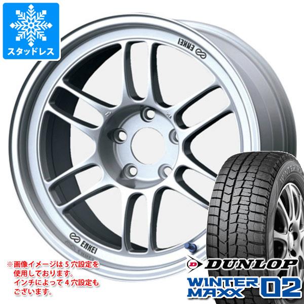 スタッドレスタイヤ ダンロップ ウインターマックス02 WM02 215/55R17 94Q エンケイ レーシング RPF1 7.5-17
