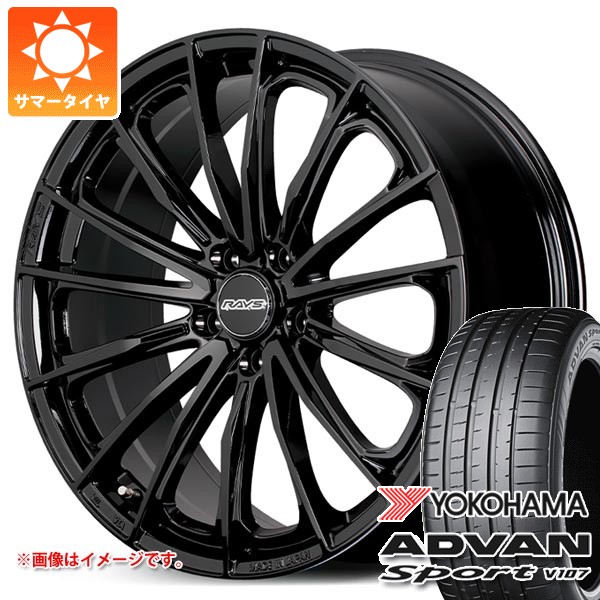 トヨタ 40系アルファード用 サマータイヤ ヨコハマ アドバンスポーツV107 245/40R21 100Y XL レイズ RS ヴォウジェ SE 8.5-21