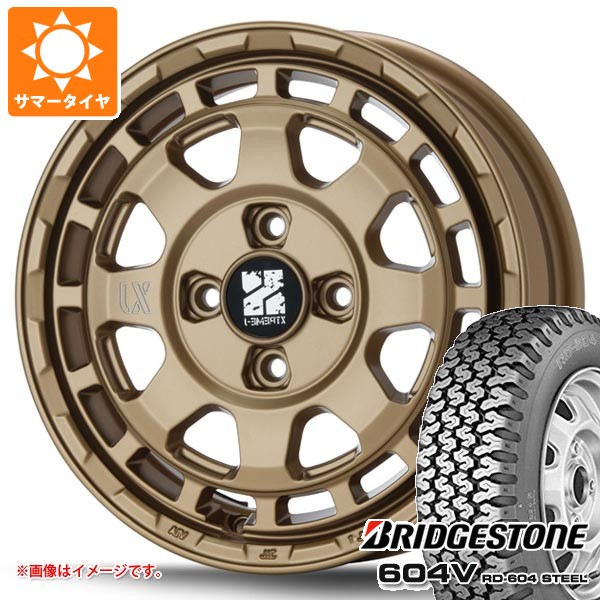 MLJ - ダイハツ ハイゼットトラック S500系用 炎節タイア ブリヂストン 604V RD-604 スチール写真 165R14 6PR エクストリームJ サバンザ 4.5-14