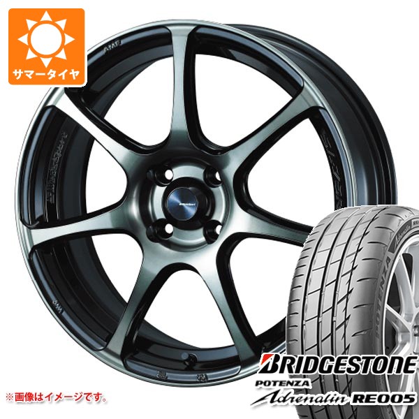 WEDS - 夏場タイア 225/40R18 92Y XL ブリヂストン ポテンザ エピネフリン RE005 ウェッズ運動競技 SA-75R 7.5-18