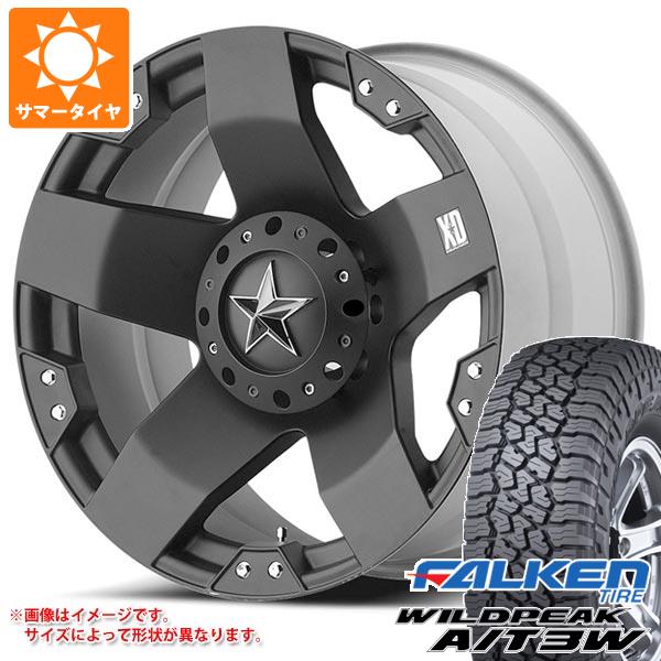 WILDPEAK - ジープ ラングラー JK/JL系用 朱夏タイア ファルケン ワイルドピーク A/T3W LT265/70R17 121/118R KMC XD775 鍵を掛けるはやりっ児 車、バイク、自転車-タイヤ、ホイール-自動車