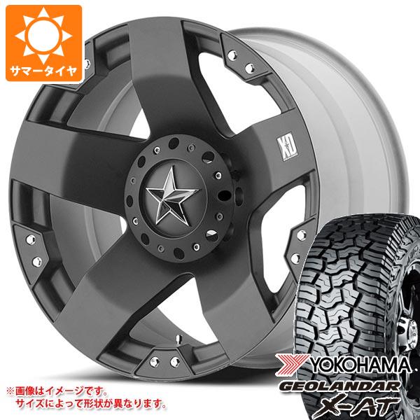 ジープ ラングラー JK/JL系用 サマータイヤ ヨコハマ ジオランダー X-AT G016 35x12.50R17 LT 121Q ブラックレター KMC XD775 ロックスター