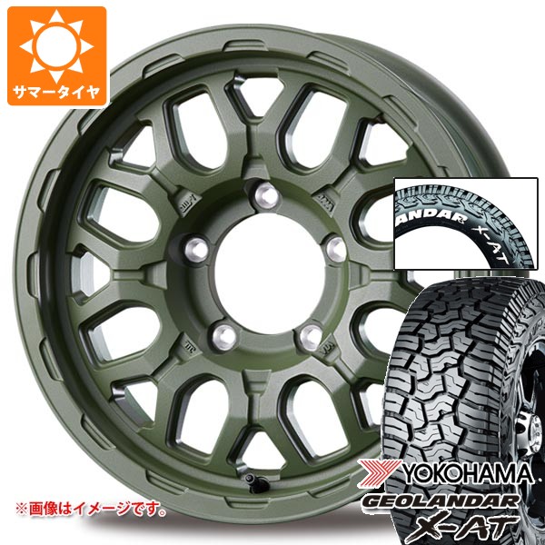 スズキ ジムニー用 サマータイヤ ヨコハマ ジオランダー X-AT G016 185/85R16 105/103N LT ホワイトレター インターミラノ マッドバーン XR-800M ME 5.5-16