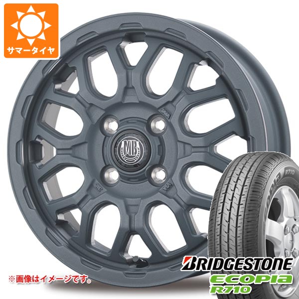スズキ エブリイバン DA17V用 サマータイヤ ブリヂストン エコピア R710 145/80R12 80/78N (145R12 6PR相当) インターミラノ マッドバーン XR-800M ME 4.0-12