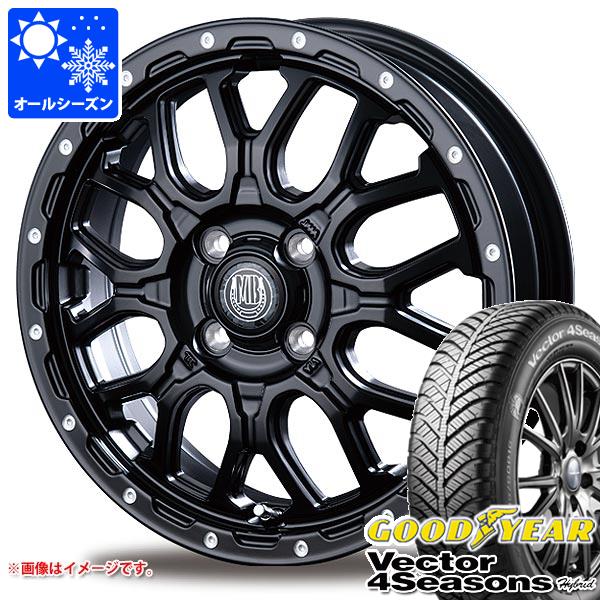 ハスラー用 オールシーズンタイヤ グッドイヤー ベクター 4シーズンズ ハイブリッド 165/70R14 81S インターミラノ マッドバーン XR-800M 4.5-14