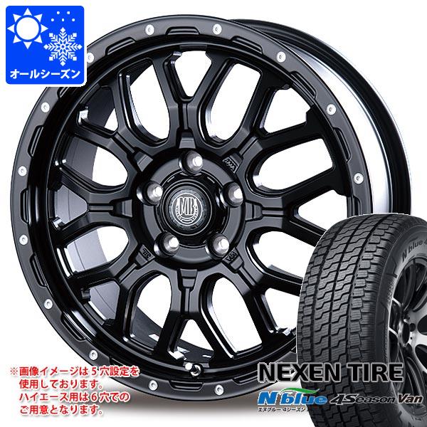 ハイエース 200系用 オールシーズンタイヤ ネクセン エヌブルー 4シーズン バン 195/80R15LT 107/105N インターミラノ マッドバーン XR-800M 6.0-15