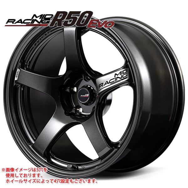 レガシーのホイール1本のみ MID レーシング R50 エボ 9.5-18 ホイール1本 RACING EVO シビック