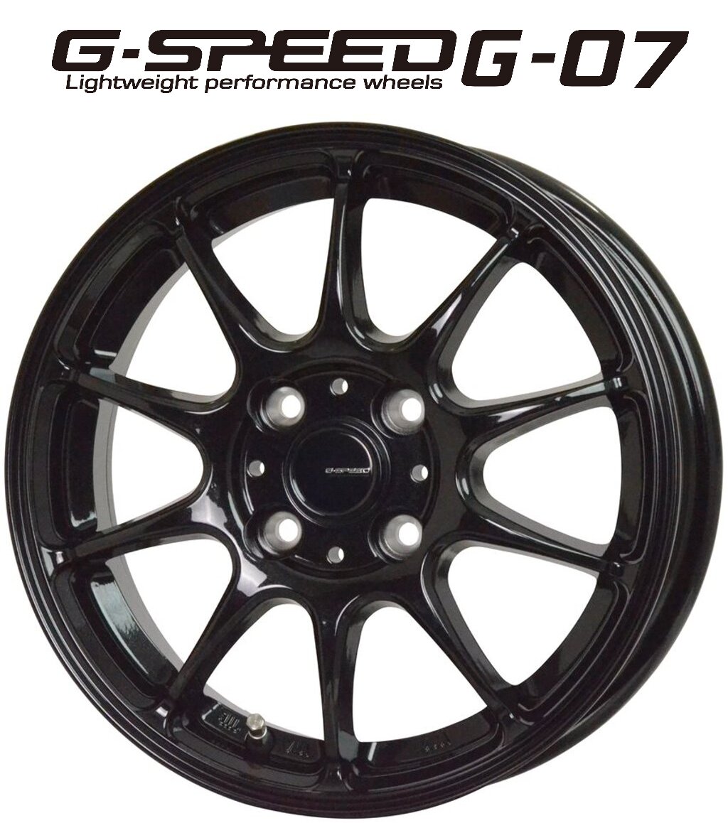 HOT STUFF ホットスタッフ G.SPEED ジー・スピード G-07 アルミホイール 4本セット 15インチ 4.5J +45 4/100  メタリックブラック 沖縄・離島は発送不可 : 1gs07545abmb-4 : トータルクリエイト - 通販 - Yahoo!ショッピング