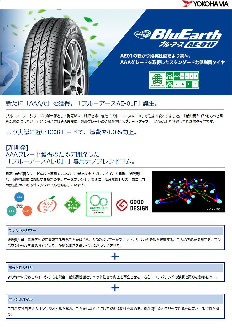 タです 185/70R14 単品 1本価格《2本以上ご購入で送料無料》 タイヤプライス館 - 通販 - PayPayモール 88S ヨコハマ  ブルーアース AE01F 夏 サマータイヤ タです - www.blaskogabyggd.is