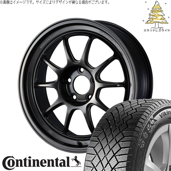 GRカローラ ヤリス 235/40R18 スタッドレス | バイキングコンタクト7 \u0026 ウェッズスポーツ TC-105X DSR 18インチ 5穴114.3