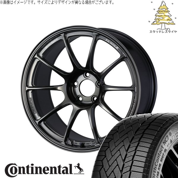 ランエボ GRヤリス 245/40R18 スタッドレス | ノースコンタクト NC7 \u0026 ウェッズスポーツ TC-105X FORGED 18インチ 5穴114.3