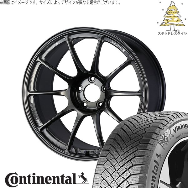 ヤリスクロス 225/45R19 スタッドレス | バイキングコンタクト8 \u0026 ウェッズスポーツ TC-105X FORGED 19インチ 5穴114.3