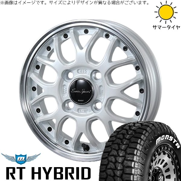 デリカミニ ハスラー 165/60R15 ホイールセット | RTハイブリッド \u0026 ユーロスポーツ タイプ815 15インチ 4穴100