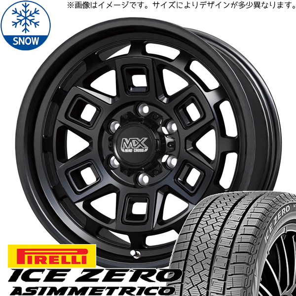 215/65R16 スタッドレスタイヤホイールセット ハイエース (PIRELLI ICEZERO ASIMMETRICO & MADCROSS AEVER 6穴 139.7)｜tireshop