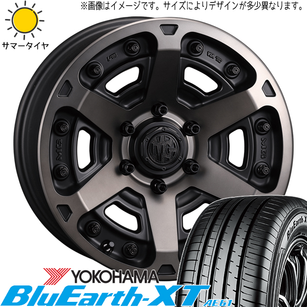 ジムニー JB64 JB23 215/70R16 ホイールセット | ヨコハマ ジオランダー AE61 \u0026 マーテル アーマー 16インチ 5穴139.7