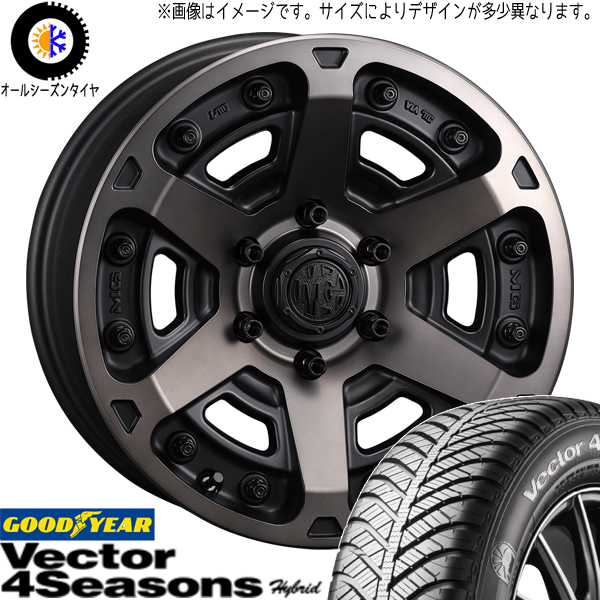 205/65R16 オールシーズンタイヤホイールセット キックス etc (GOODYEAR Vector & MYRTLE ARMOR 5穴 114.3)｜tireshop