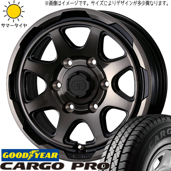 ハイエース 195/80R15 107/105 グッドイヤー カーゴプロ スタットベルク 15インチ 6.0J +33 6H139.7P サマータイヤ ホイール 4本SET :berge br 156033 capro 1958015:TireShop All Terrain