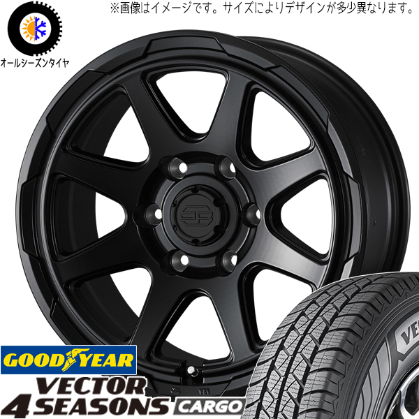 NV100 キャリー 145/80R12 GY ベクター カーゴ スタットベルク 12インチ 3.5J +44 4H100P オールシーズンタイヤ ホイール 4本SET :berge sb 123545 vecgo 1458012p:TireShop All Terrain